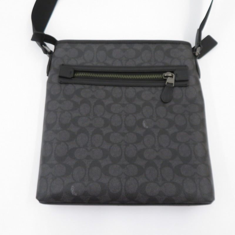 COACH | コーチ シグネチャー スリム メッセンジャー ショルダーバッグ M2444-CW227 ブラック【瀬戸大橋店】
