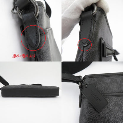 COACH | コーチ シグネチャー スリム メッセンジャー ショルダーバッグ M2444-CW227 ブラック【瀬戸大橋店】