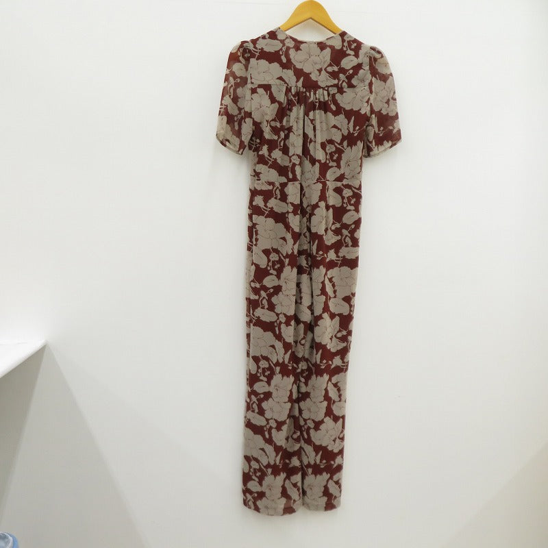 TODAYFUL | トゥデイフル Flower Georgette Combinaison ツナギ 11910339 ブラウン サイズ：36【瀬戸大橋店】
