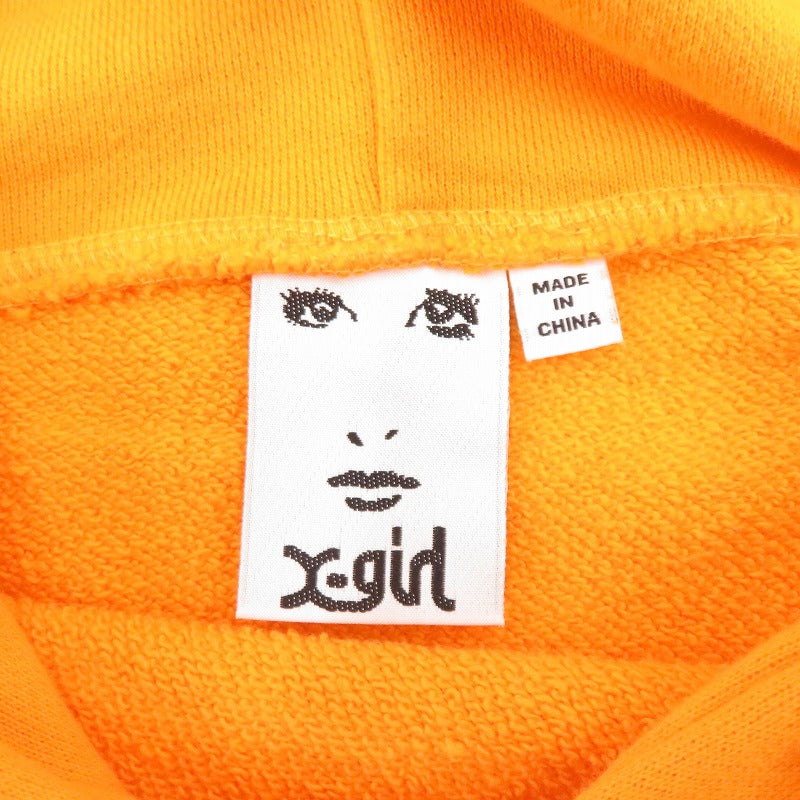 X-girl | エックスガール 3D EMBROIDERY LOGO SWEAT HOODIE パーカー 105224012016 オレンジ サイズ：L【瀬戸大橋店】