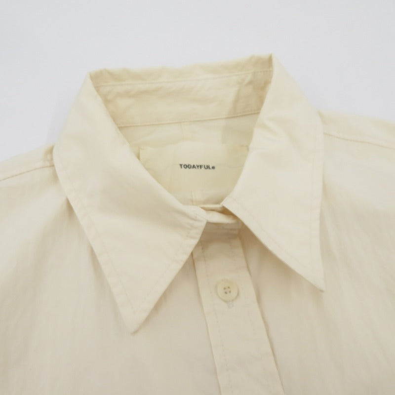 TODAYFUL | トゥデイフル Pocket Short Shirts 23FW 長袖シャツ 12320418 ベージュ サイズ：FreeSize【瀬戸大橋店】