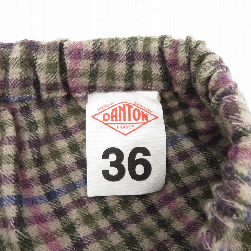 Danton | ダントン リファインウールイージーパンツ チェック柄 パンツ JD-2540 WRF マルチカラー サイズ：36【瀬戸大橋店】