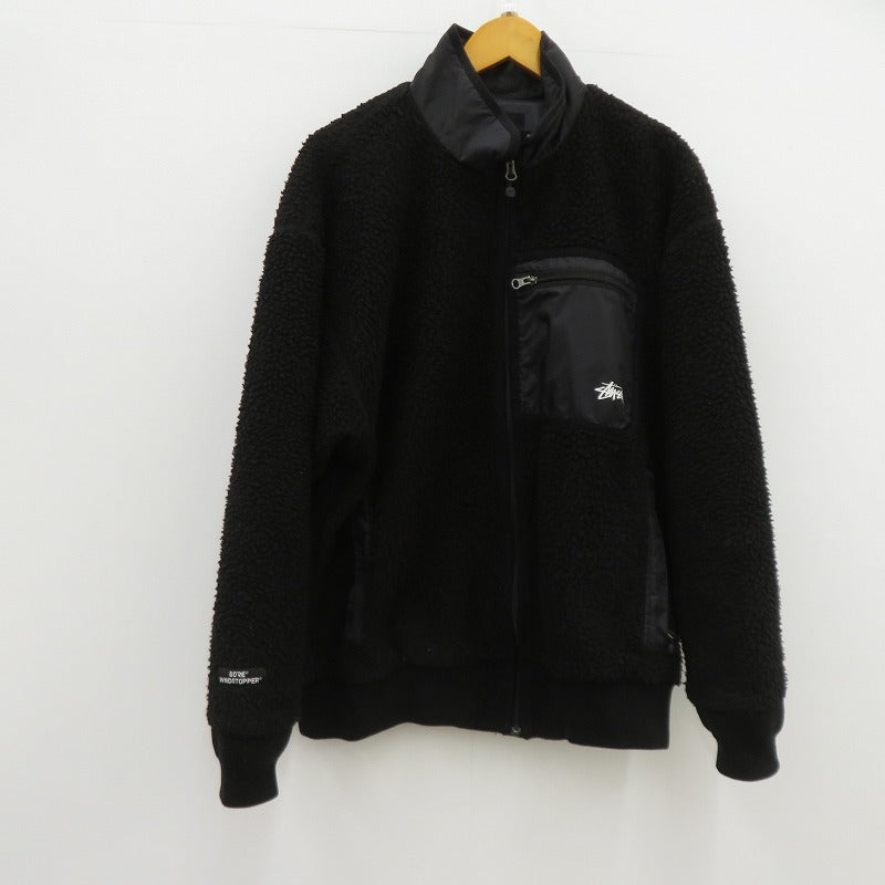 STUSSY | ステューシー GORE WINDSTOPPER ボアジャケット その他アウター ブラック サイズ：M【瀬戸大橋店】