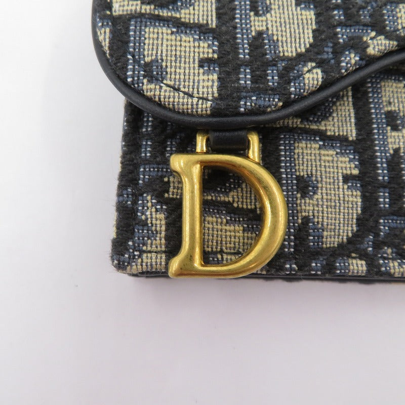 Christian Dior | クリスチャンディオール オブリークジャガード サドル ブルーム カードケース カードケース S5611CTZQ_M928 ネイビー系【瀬戸大橋店】