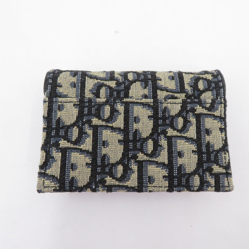 Christian Dior | クリスチャンディオール オブリークジャガード サドル ブルーム カードケース カードケース S5611CTZQ_M928 ネイビー系【瀬戸大橋店】