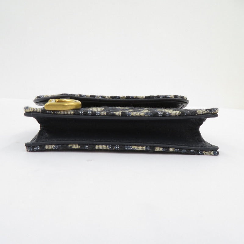 Christian Dior | クリスチャンディオール オブリークジャガード サドル ブルーム カードケース カードケース S5611CTZQ_M928 ネイビー系【瀬戸大橋店】