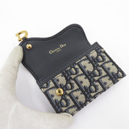 Christian Dior | クリスチャンディオール オブリークジャガード サドル ブルーム カードケース カードケース S5611CTZQ_M928 ネイビー系【瀬戸大橋店】