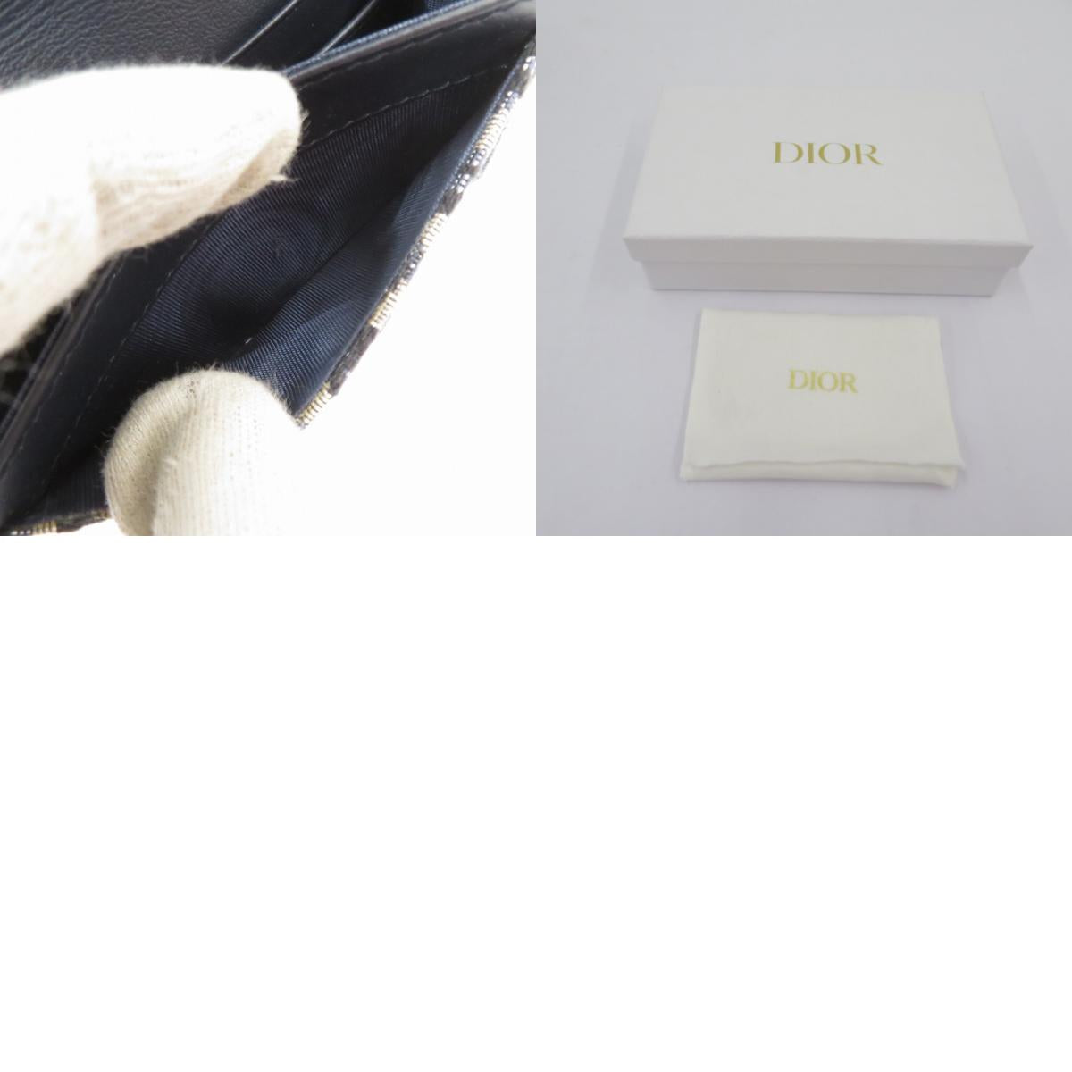 Christian Dior | クリスチャンディオール オブリークジャガード サドル ブルーム カードケース カードケース S5611CTZQ_M928 ネイビー系【瀬戸大橋店】