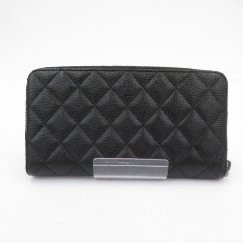 CHANEL | シャネル キャビアスキン マトラッセ 長財布 A80548 ブラック【瀬戸大橋店】