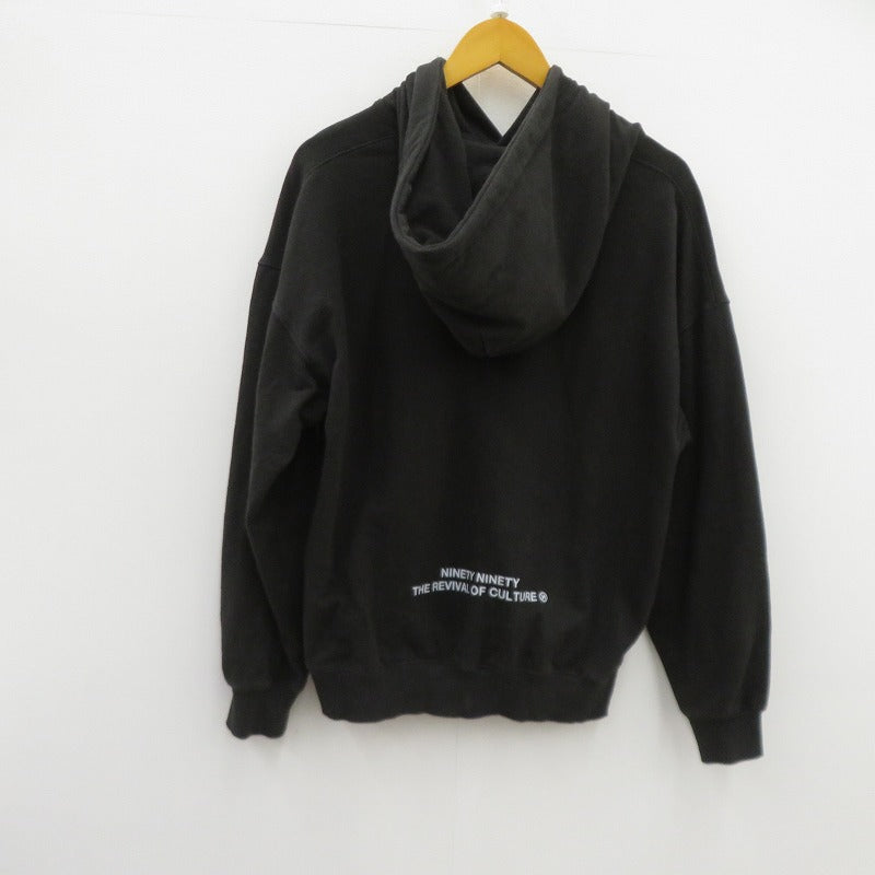 9090 | ナインティナインティ 90 Logo Original Hoodie パーカー NN2166 ブラック サイズ：L【瀬戸大橋店】