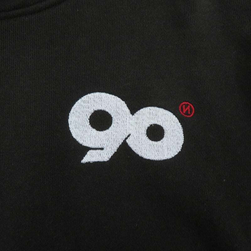9090 | ナインティナインティ 90 Logo Original Hoodie パーカー NN2166 ブラック サイズ：L【瀬戸大橋店】
