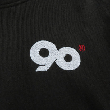 9090 | ナインティナインティ 90 Logo Original Hoodie パーカー NN2166 ブラック サイズ：L【瀬戸大橋店】
