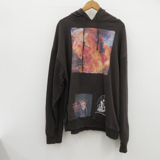 PROFOUND AESTHETIC | プロファウンドエステティック Black Flame Graphic Pullover パーカー ブラック サイズ：XXL【瀬戸大橋店】