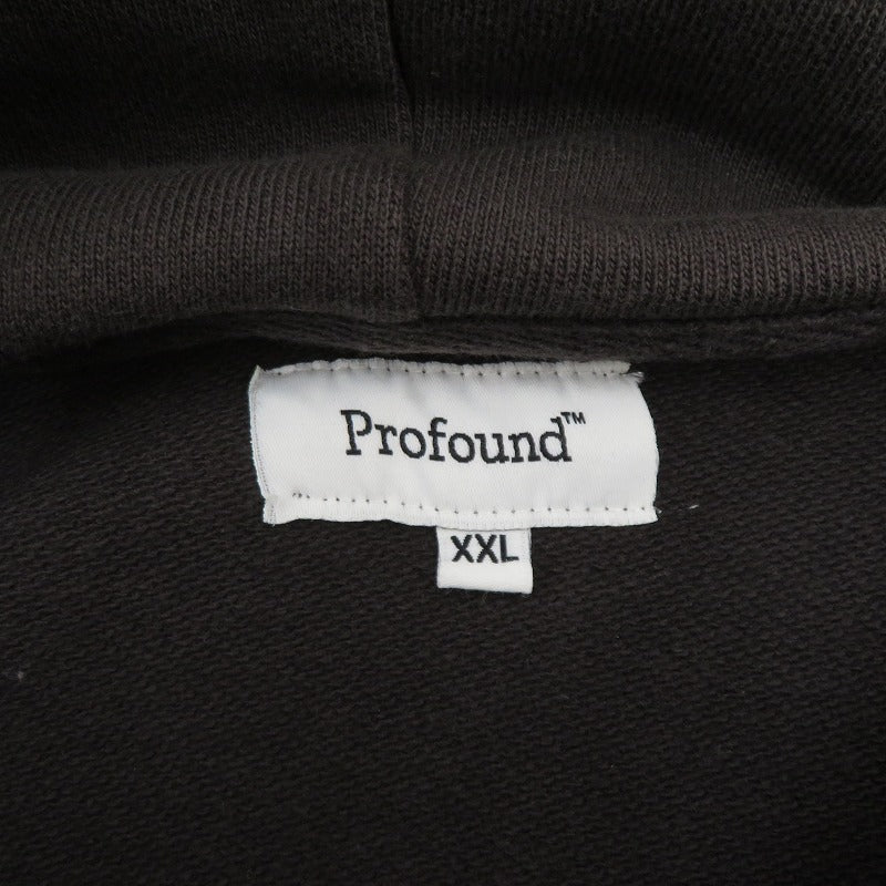 PROFOUND AESTHETIC | プロファウンドエステティック Black Flame Graphic Pullover パーカー ブラック サイズ：XXL【瀬戸大橋店】