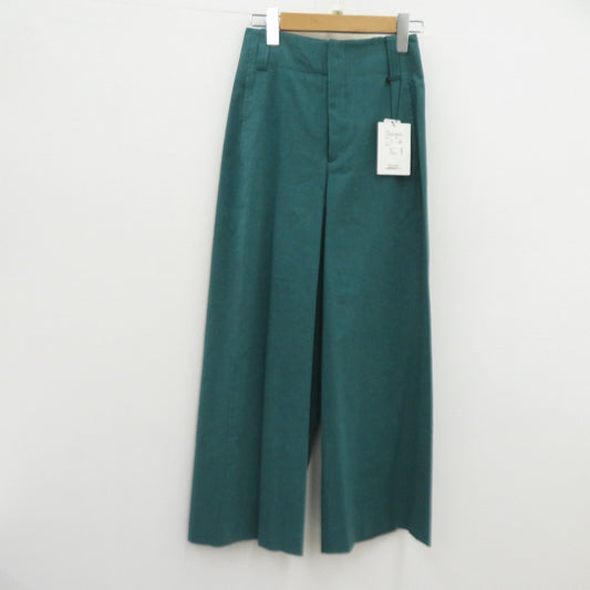 MACPHEE | マカフィー レーヨンリネンコットン フレアクロップドパンツ その他ボトムス 12-04-22-04403 グリーン サイズ：32【瀬戸大橋店】