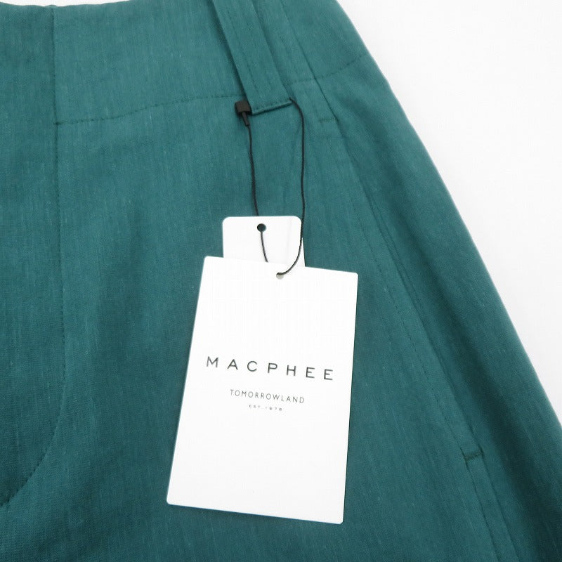 MACPHEE | マカフィー レーヨンリネンコットン フレアクロップドパンツ その他ボトムス 12-04-22-04403 グリーン サイズ：32【瀬戸大橋店】