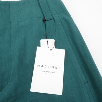 MACPHEE | マカフィー レーヨンリネンコットン フレアクロップドパンツ その他ボトムス 12-04-22-04403 グリーン サイズ：32【瀬戸大橋店】