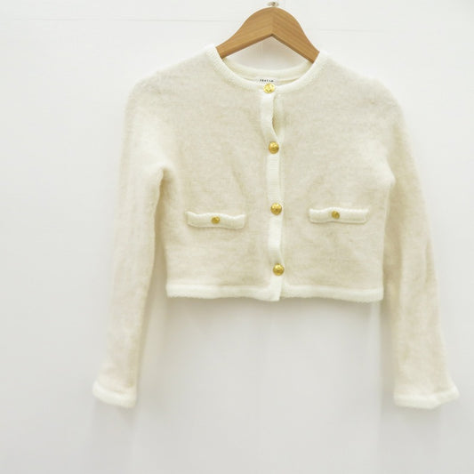FRAY I.D | フレイアイディー リンクスクロップドニット カーディガン FWNT245096 アイボリー サイズ：FreeSize【瀬戸大橋店】