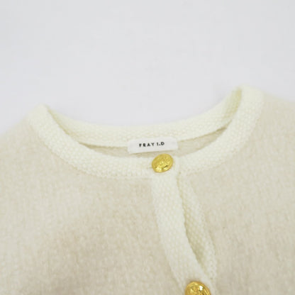 FRAY I.D | フレイアイディー リンクスクロップドニット カーディガン FWNT245096 アイボリー サイズ：FreeSize【瀬戸大橋店】
