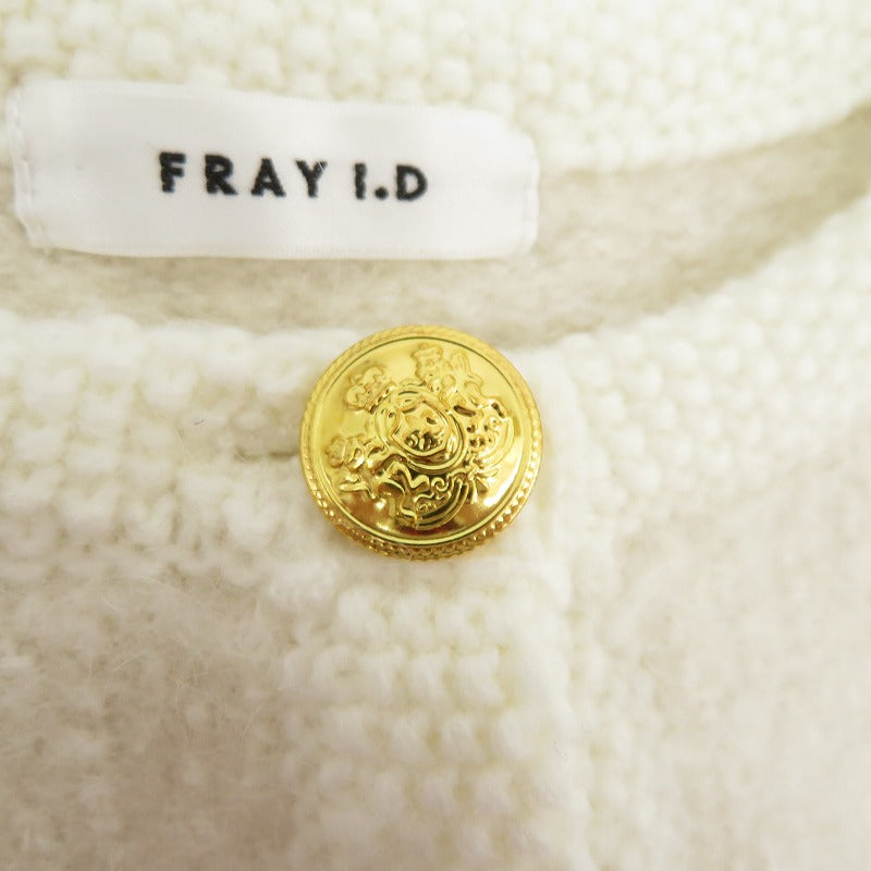 FRAY I.D | フレイアイディー リンクスクロップドニット カーディガン FWNT245096 アイボリー サイズ：FreeSize【瀬戸大橋店】