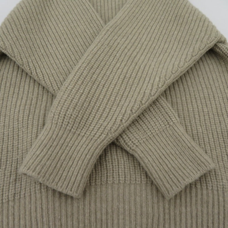 GALERIE VIE フィッシャーマンズリブ クルーネックプルオーバー ニット 23-02-44-02718 ベージュ サイズ：FreeSize【瀬戸大橋店】