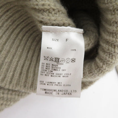 GALERIE VIE フィッシャーマンズリブ クルーネックプルオーバー ニット 23-02-44-02718 ベージュ サイズ：FreeSize【瀬戸大橋店】