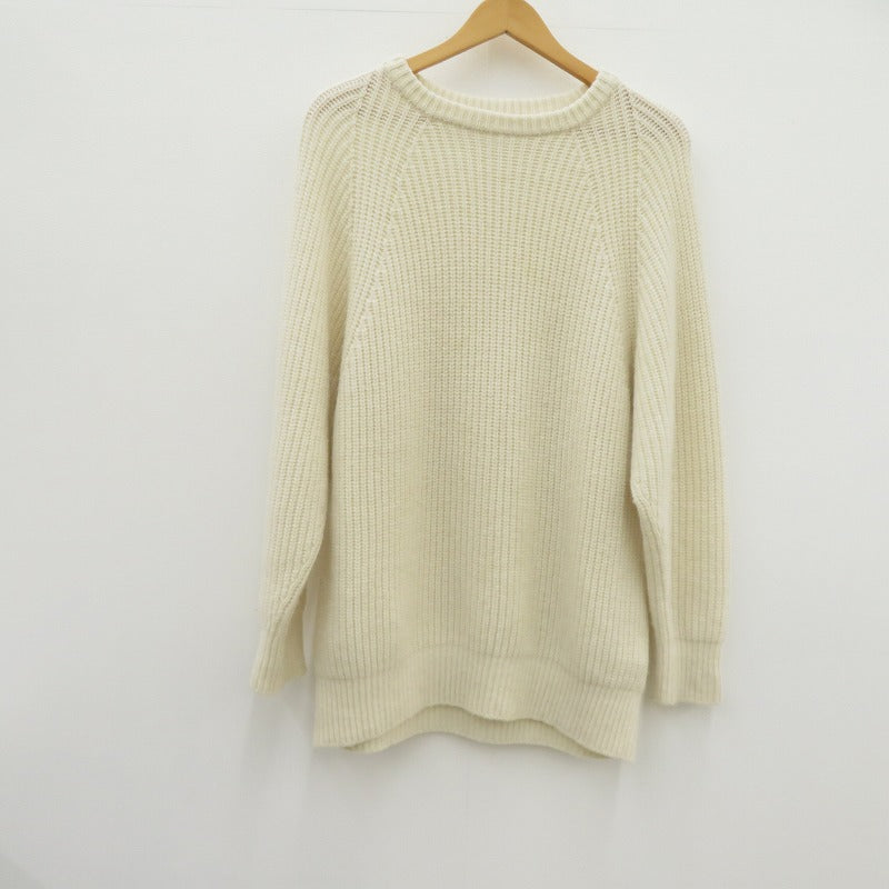 GALERIE VIE フィッシャーマンズリブ クルーネックプルオーバー ニット 23-02-44-02718 ホワイト サイズ：FreeSize【瀬戸大橋店】
