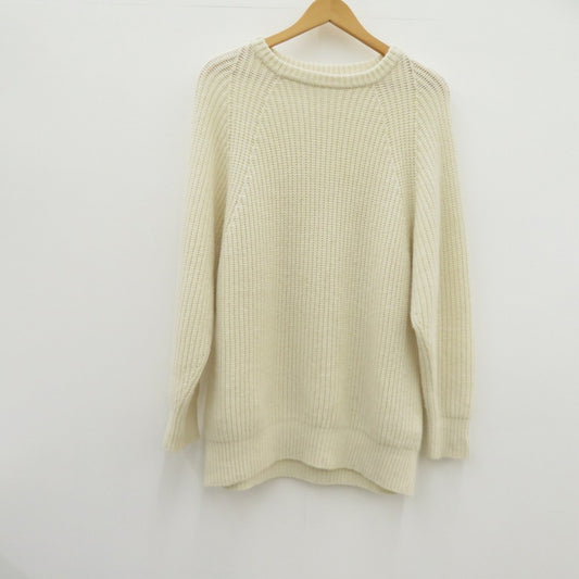 GALERIE VIE フィッシャーマンズリブ クルーネックプルオーバー ニット 23-02-44-02718 ホワイト サイズ：FreeSize【瀬戸大橋店】