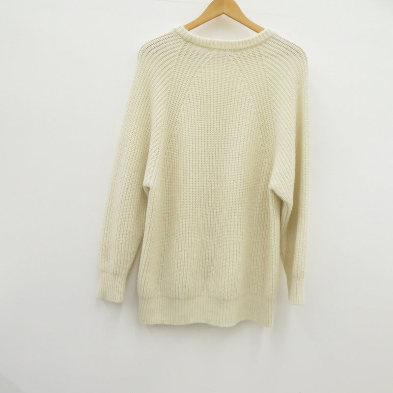 GALERIE VIE フィッシャーマンズリブ クルーネックプルオーバー ニット 23-02-44-02718 ホワイト サイズ：FreeSize【瀬戸大橋店】