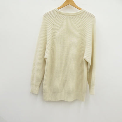 GALERIE VIE フィッシャーマンズリブ クルーネックプルオーバー ニット 23-02-44-02718 ホワイト サイズ：FreeSize【瀬戸大橋店】
