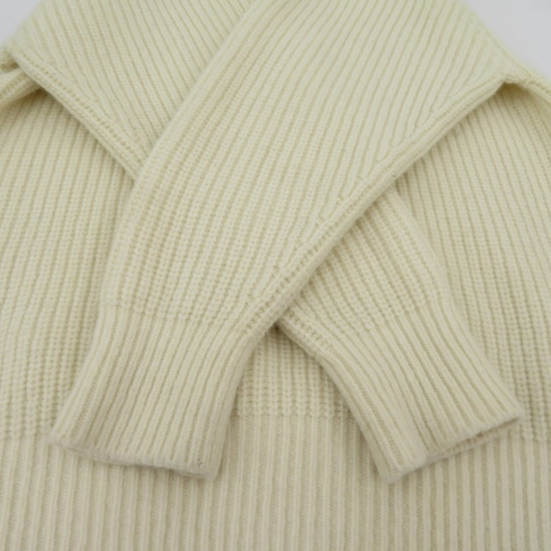 GALERIE VIE フィッシャーマンズリブ クルーネックプルオーバー ニット 23-02-44-02718 ホワイト サイズ：FreeSize【瀬戸大橋店】