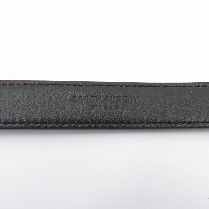 SAINT LAURENT | サンローラン モノグラム ナローベルト ベルト 554465 ブラック【瀬戸大橋店】