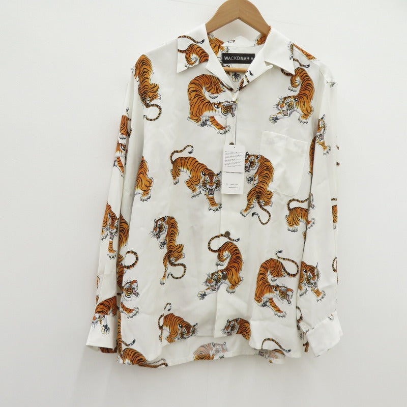 WACKOMARIA | ワコマリア × TIM LEHI HAWAIIAN SHIRT L/S 長袖シャツ 26SSE-WMS-HI05 ホワイト サイズ：M【瀬戸大橋店】