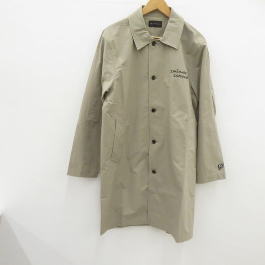 1minute 1second cursive embroidery bal collar coat ステンカラーコート mj10316 ベージュ サイズ：L【瀬戸大橋店】