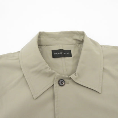 1minute 1second cursive embroidery bal collar coat ステンカラーコート mj10316 ベージュ サイズ：L【瀬戸大橋店】