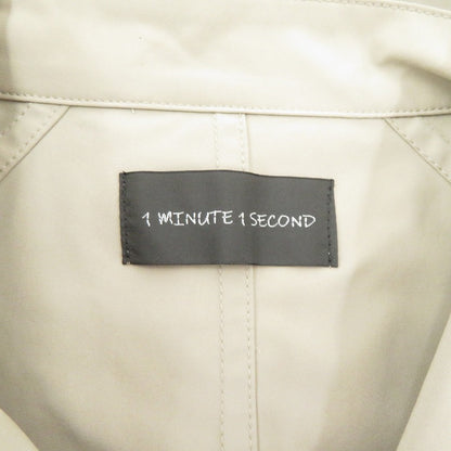 1minute 1second cursive embroidery bal collar coat ステンカラーコート mj10316 ベージュ サイズ：L【瀬戸大橋店】