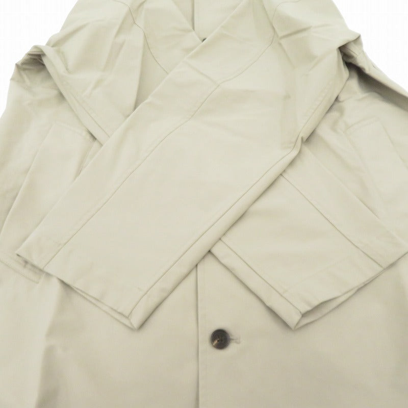 1minute 1second cursive embroidery bal collar coat ステンカラーコート mj10316 ベージュ サイズ：L【瀬戸大橋店】