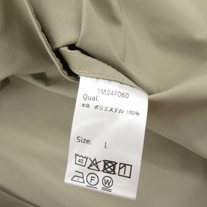 1minute 1second cursive embroidery bal collar coat ステンカラーコート mj10316 ベージュ サイズ：L【瀬戸大橋店】