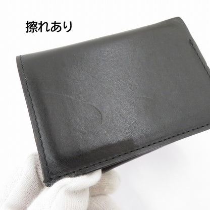 m+ | エムピウ straccio 三つ折り財布 ブラック【瀬戸大橋店】