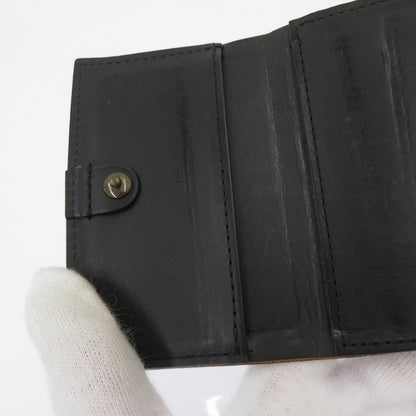 m+ | エムピウ straccio 三つ折り財布 ブラック【瀬戸大橋店】