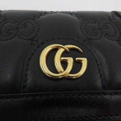 GUCCI | グッチ GGマトラッセ カードケースウォレット 二つ折り財布 723799・2184 ブラック【瀬戸大橋店】