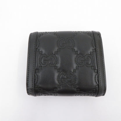 GUCCI | グッチ GGマトラッセ カードケースウォレット 二つ折り財布 723799・2184 ブラック【瀬戸大橋店】