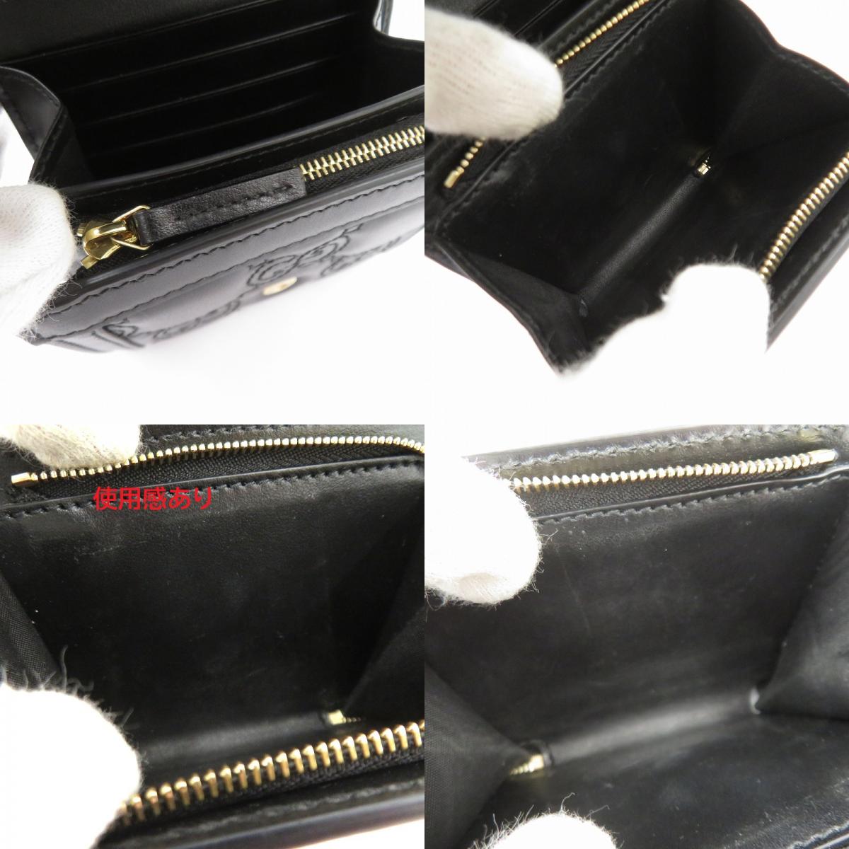 GUCCI | グッチ GGマトラッセ カードケースウォレット 二つ折り財布 723799・2184 ブラック【瀬戸大橋店】