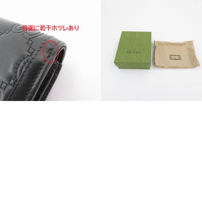 GUCCI | グッチ GGマトラッセ カードケースウォレット 二つ折り財布 723799・2184 ブラック【瀬戸大橋店】
