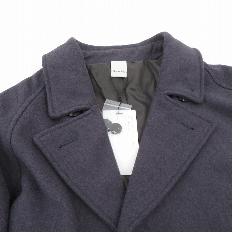 CASPER JOHN | キャスパージョン Wool melton over coat コート その他アウター 101254-124-002 パープル サイズ：S【瀬戸大橋店】