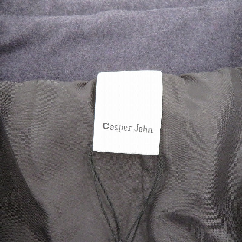 CASPER JOHN | キャスパージョン Wool melton over coat コート その他アウター 101254-124-002 パープル サイズ：S【瀬戸大橋店】