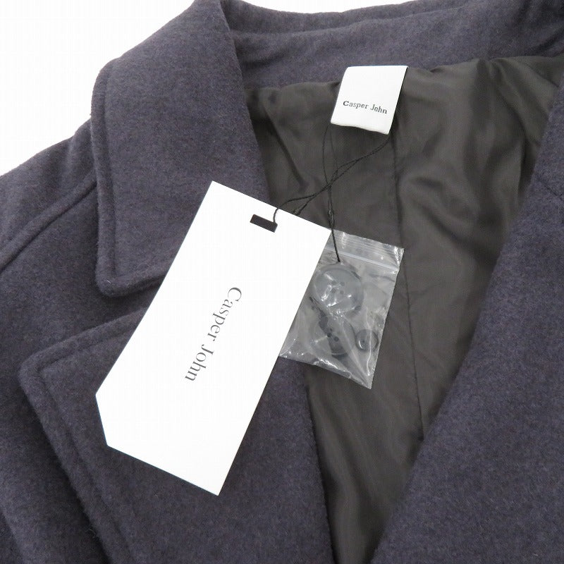 CASPER JOHN | キャスパージョン Wool melton over coat コート その他アウター 101254-124-002 パープル サイズ：S【瀬戸大橋店】