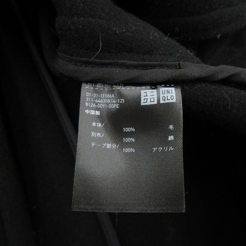 UNIQLO | ユニクロ +J ウールオーバーサイズ ダッフルコート 311-446358 ブラック サイズ：M【瀬戸大橋店】