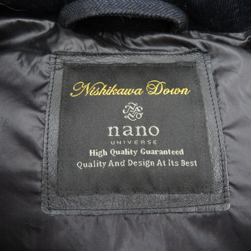 nano universe | ナノユニバース ×西川ダウン/G2ダウンベスト ダウンベスト NUC82DWW006TS ブラック サイズ：M【瀬戸大橋店】