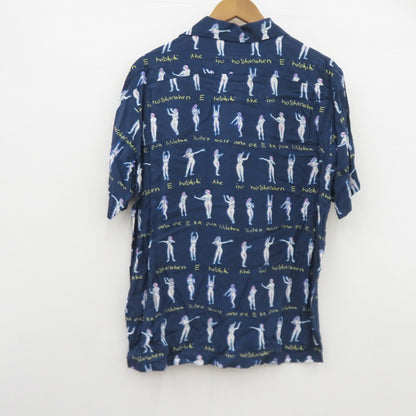 Aloha Rug × Takeru Amano アロハ 総柄 半袖シャツ AR19SH01 ブルー サイズ：L【瀬戸大橋店】